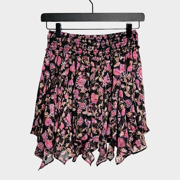 NWT MISA LOS ANGELES Jagger Skirt in Rosetta Fleur floral feminine ruffle small - Picture 3 of 7